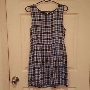 Forever 21 Blue/Navy&White Plaid Dress